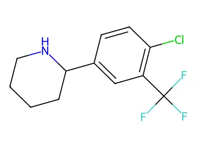 2-[4-Chloro-3-(trifluoromethyl)phenyl]piperidine structure