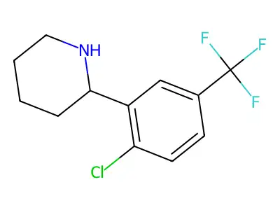 2-[2-Chloro-5-(trifluoromethyl)phenyl]piperidine structure