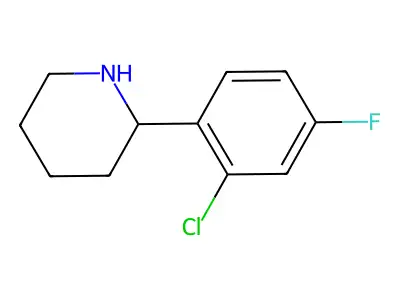 2-(2-Chloro-4-fluorophenyl)piperidine structure