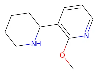 2-Methoxy-3-(piperidin-2-yl)pyridine structure