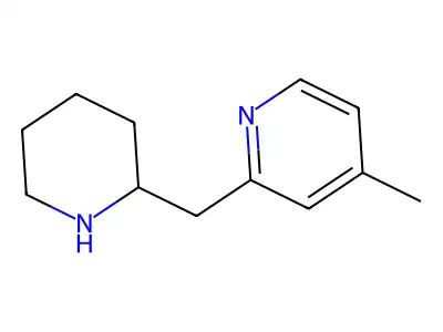 4-Methyl-2-(piperidin-2-ylmethyl)pyridine structure