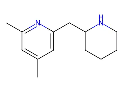 2,4-Dimethyl-6-(2-piperidinylmethyl)pyridine structure