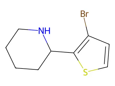 2-(3-Bromothiophen-2-yl)piperidine structure