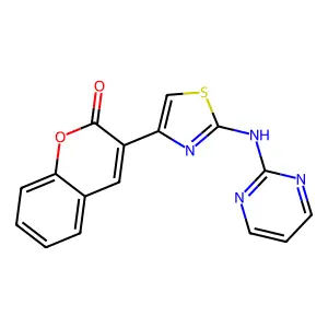3-[2-(Pyrimidin-2-ylamino)-1,3-thiazol-4-yl]chromen-2-one structure