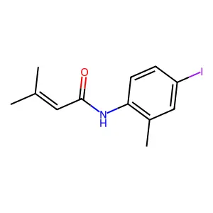 N-(4-iodo-2-methylphenyl)-3-methylbut-2-enamide structure