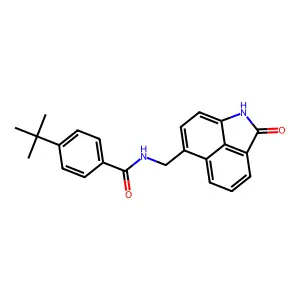 4-tert-butyl-N-[(2-oxo-1,2-dihydrobenzo[cd]indol-6-yl)methyl]benzamide structure