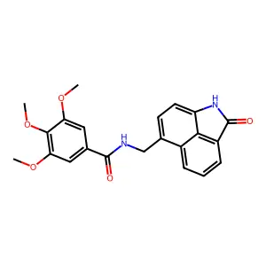 3,4,5-trimethoxy-N-[(2-oxo-1,2-dihydrobenzo[cd]indol-6-yl)methyl]benzamide structure