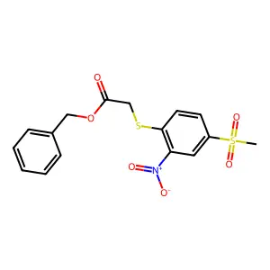 Benzyl {[2-nitro-4-(methylsulfonyl)phenyl]sulfanyl}acetate structure