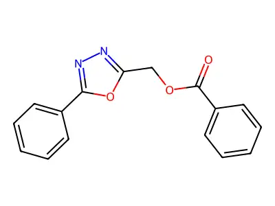 (5-Phenyl-1,3,4-oxadiazol-2-yl)methyl benzoate structure
