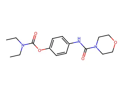 4-(Morpholine-4-carboxamido)phenyl diethylcarbamate structure