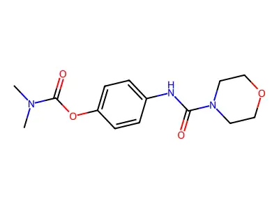 4-(Morpholine-4-carboxamido)phenyl dimethylcarbamate structure