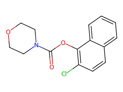 2-Chloronaphthalen-1-yl morpholine-4-carboxylate structure