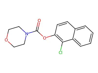 1-Chloronaphthalen-2-yl morpholine-4-carboxylate structure