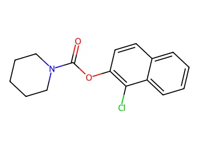 1-Chloronaphthalen-2-yl piperidine-1-carboxylate structure
