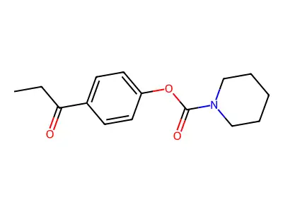 4-Propionylphenyl piperidine-1-carboxylate structure