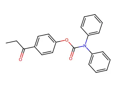 4-Propionylphenyl diphenylcarbamate structure