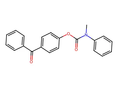 4-Benzoylphenyl methyl(phenyl)carbamate structure