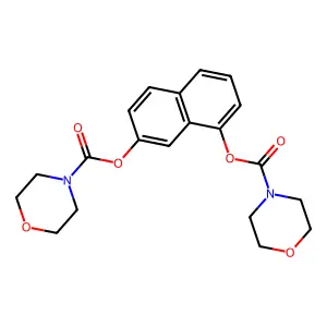 7-(Morpholine-4-carbonyloxy)naphthalen-1-yl morpholine-4-carboxylate structure
