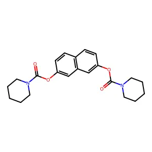 7-(Piperidine-1-carbonyloxy)naphthalen-2-yl piperidine-1-carboxylate structure