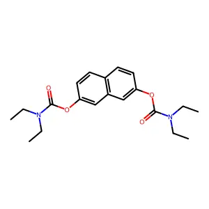 7-[(diethylcarbamoyl)oxy]naphthalen-2-yl N,N-diethylcarbamate structure