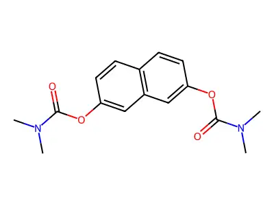 7-[(dimethylcarbamoyl)oxy]naphthalen-2-yl N,N-dimethylcarbamate structure