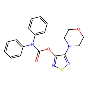 4-Morpholin-4-yl-1,2,5-thiadiazol-3-yl diphenylcarbamate structure