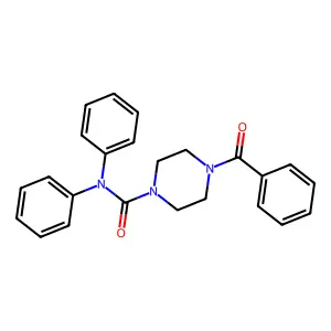 4-benzoyl-N,N-diphenylpiperazine-1-carboxamide structure