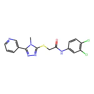 N-(3,4-dichlorophenyl)-2-{[4-methyl-5-(pyridin-3-yl)-4H-1,2,4-triazol-3-yl]sulfanyl}acetamide structure