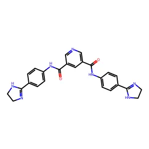 Pyridine, 3,5-bis[4-(2-imidazolinyl)carbanilide] structure