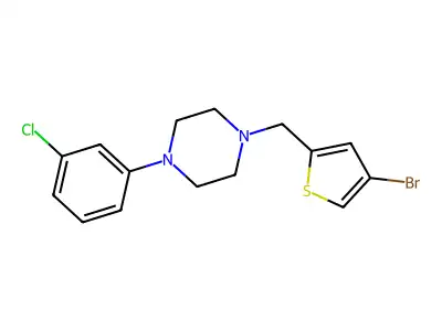 1-[(4-Bromothiophen-2-yl)methyl]-4-(3-chlorophenyl)piperazine structure