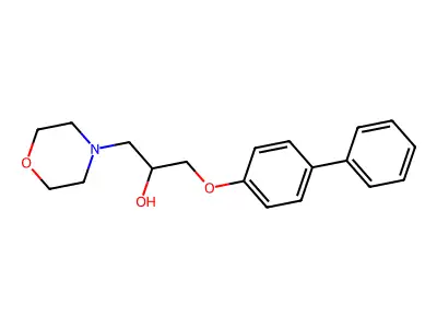1-Morpholin-4-yl-3-(4-phenylphenoxy)propan-2-ol structure