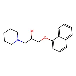 1-Piperidineethanol, alpha-((1-naphthalenyloxy)methyl)- structure