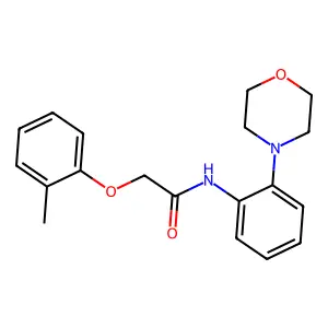 2-(2-methylphenoxy)-N-(2-morpholin-4-ylphenyl)acetamide structure
