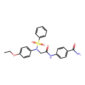 4-{[N-(4-ethoxyphenyl)-N-(phenylsulfonyl)glycyl]amino}benzamide structure