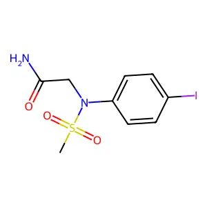 2-(4-iodo-N-methylsulfonylanilino)acetamide structure