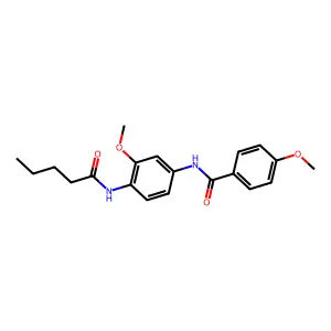 4-methoxy-N-[3-methoxy-4-(pentanoylamino)phenyl]benzamide structure