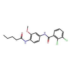 2,3-dichloro-N-[3-methoxy-4-(pentanoylamino)phenyl]benzamide structure