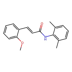 (2E)-N-(2,6-dimethylphenyl)-3-(2-methoxyphenyl)prop-2-enamide structure