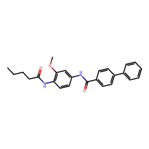 N-[3-methoxy-4-(pentanoylamino)phenyl]-4-phenylbenzamide structure