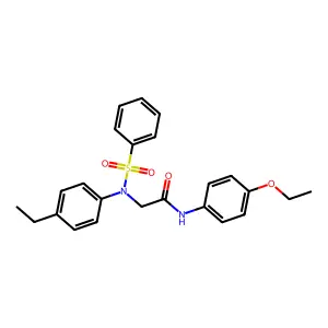 2-[N-(benzenesulfonyl)-4-ethylanilino]-N-(4-ethoxyphenyl)acetamide structure
