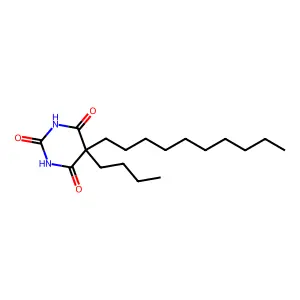 5-Butyl-5-decyl-1,3-diazinane-2,4,6-trione structure
