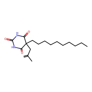 5-Decyl-5-(2-methylprop-2-enyl)-1,3-diazinane-2,4,6-trione structure