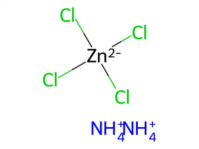 Azanium ZINC chloride structure