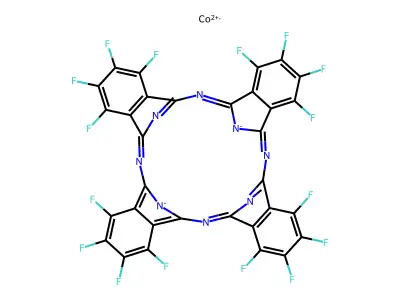 (Hexadecafluorophthalocyaninato)cobalt structure