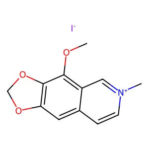 1,3-Dioxolo(4,5-g)isoquinolinium, 4-methoxy-6-methyl-, iodide structure