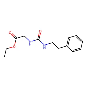 Ethyl 2-(phenethylcarbamoylamino)acetate structure