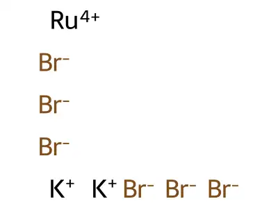 Ruthenate(2-), hexabromo-, potassium (1:2), (OC-6-11)- structure