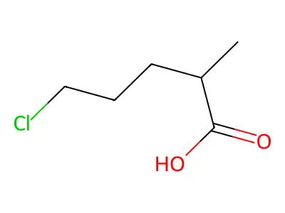 5-Chloro-2-methylpentanoic acid structure