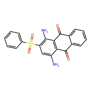9,10-Anthracenedione, 1,4-diamino-2-(phenylsulfonyl)- structure