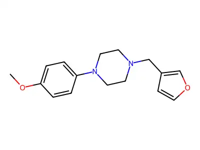 1-(3-Furylmethyl)-4-(4-methoxyphenyl)piperazine structure